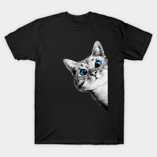 Tabby Cat Blue Eyes Tabby Cat T-Shirt